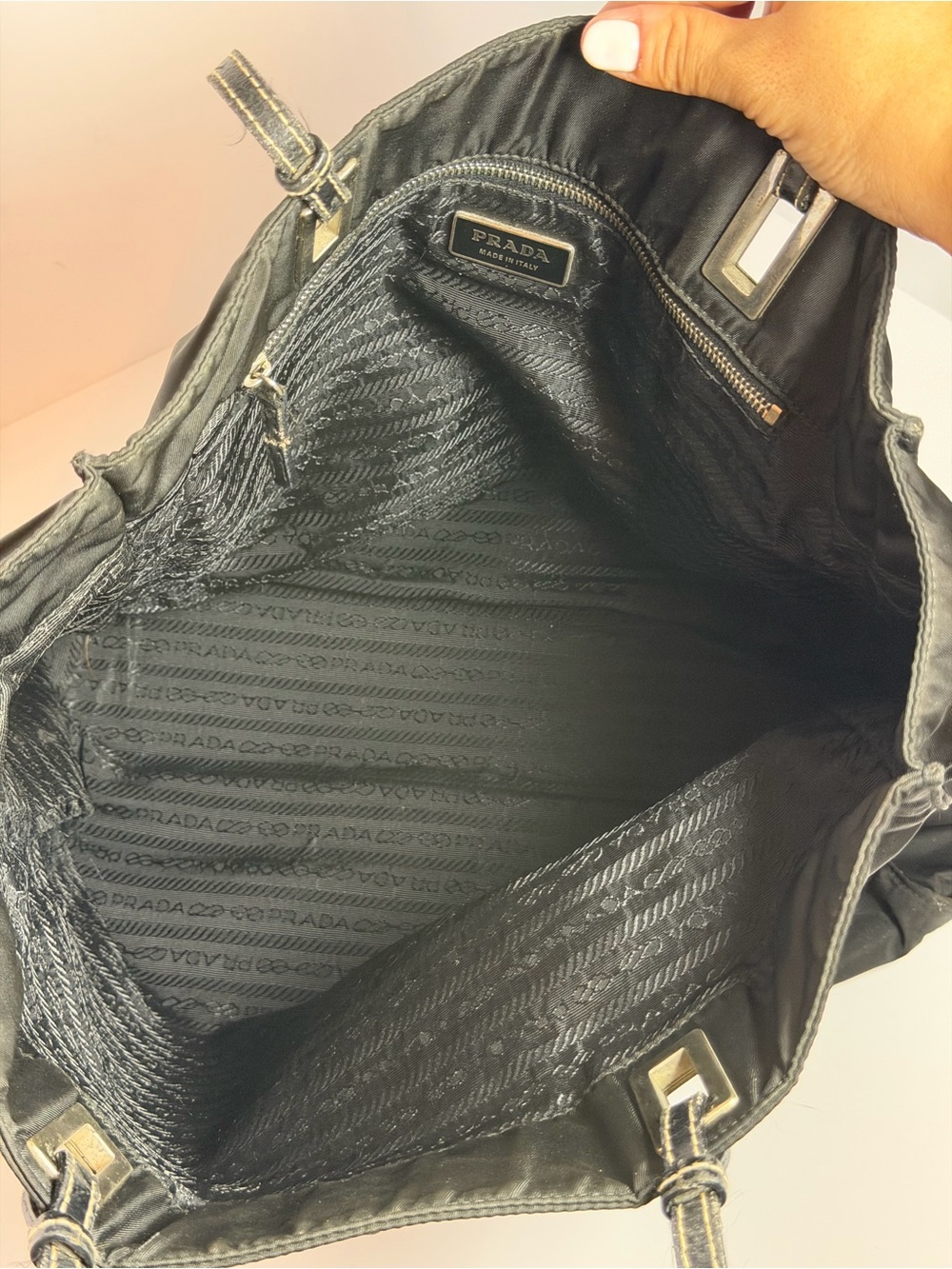 Prada Tessuto Black Nylon Tote Bag - Picture 13 of 13